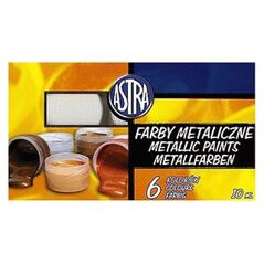 Astra Farby plakatowe 6 kolorów/10 ml metaliczne