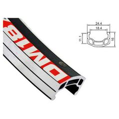 Alexrims Obręcz mtb DM18 26"x32otw. bok CNC kapslowana czarna (ALX-DM1832)