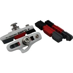 Clarks Klocki hamulcowe CLARK'S CPS240 SZOSA (Shimano, Campagnolo, Warunki Suche i Mokre, Biała estetyczna obudowa) 55mm czarno-czerwone-szare + 2x dodatkowe wkładki