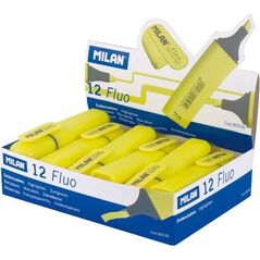 Milan Zakreślacz Fluo płaski ze ściętą końcówką żółty 80036