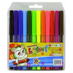 Penmate Flamastry 12 kolorów mini