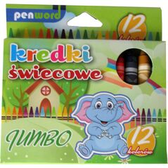 Penword Kredki Ĺ›wiecowe 12 kolorĂłw Jumbo