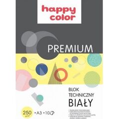 Happy Color Blok techniczny Premium A3 10k biały 250g