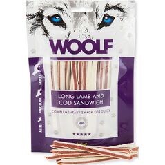 WOOLF  100g SOFT LAMB AND COD SANDWICH LONG