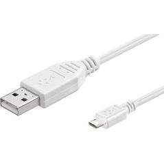 Kabel USB Goobay USB-A - microUSB 1.8 m Biały (95143)