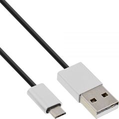 Kabel USB InLine USB-A - microUSB 1 m Czarny (31710I)