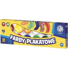 Astra Farby plakatowe 12 kolorów 10 ml