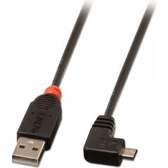 Kabel USB Lindy USB-A - microUSB 1 m Czarny (31976)