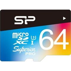 Karta Silicon Power Superior Pro MicroSDXC 64 GB Class 10  (SP064GBSTXDU3V20SP)