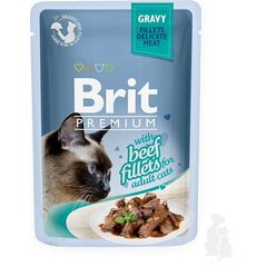 Brit KOT sasz.85g prem. sos BEEF FILLET