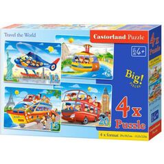 Castorland Puzzle x 4 - Travel the World (247018)