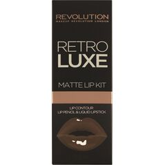 Makeup Revolution Retro Luxe Kit Matte Glory Pomadka i konturówka do ust