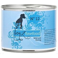 Dogz Finefood N.12 Dziczyzna i śledź puszka 200g