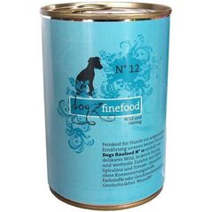 Dogz Finefood N.12 Dziczyzna i śledź puszka 400g