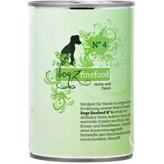 Dogz Finefood N.04 Kurczak i bażant puszka 800g