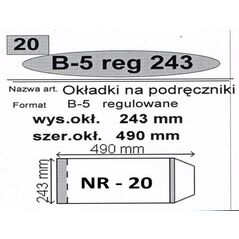 Narnia Okładka na podr B5 regulowana nr 20 (50szt) (247067)