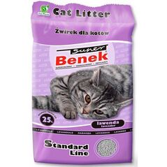 Żwirek dla kota Super Benek Standard Lawenda 25 l
