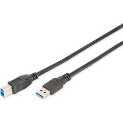 Kabel USB Digitus USB-A - USB-A 1.8 m Czarny (DB-300115-018-S)