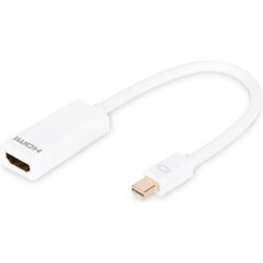 Adapter AV Digitus DisplayPort Mini - HDMI biały (DB-340404-001-W)