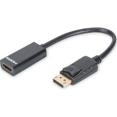 Adapter AV Digitus DisplayPort - HDMI czarny (DB-340400-001-S)