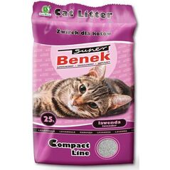 Żwirek dla kota Super Benek Compact Lawenda 25 l
