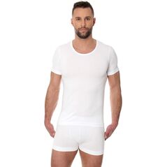 Brubeck Koszulka męska z krótkim rękawem Comfort Cotton biała r. XL (SS00990A)
