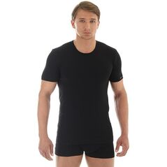 Brubeck Koszulka męska z krótkim rękawem Comfort Cotton czarna r. XXL (SS00990A)