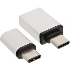 Adapter USB InLine USB-C - microUSB USB-C - USB Biały  (35809)