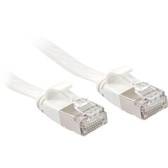Lindy Patchcord płaski Cat.6A, U/FTP, biały, 1m (47541)