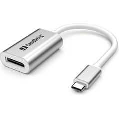 Adapter USB Sandberg USB-C - DisplayPort Srebrny  (136-19)