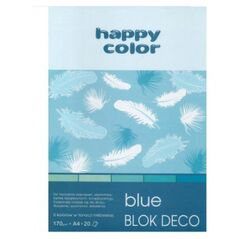 Happy Color Blok techniczny A4 20k niebieski