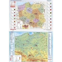 Panta Plast Podkład dwustronny z mapą Polski - 196091
