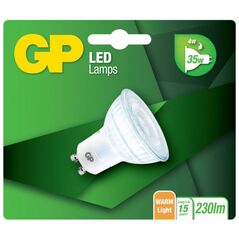 GP Lighting LED Reflector GU10, Glass, 4W (080169-LDCE1)