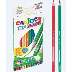 Carioca Kredki ołówkowe wymazywalne 12 kolorów CARIOCA - 264658