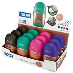 Milan Temperówko-Gumka Capsula Copper (12szt) MILAN