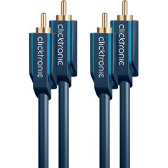 Kabel Clicktronic RCA (Cinch) x2 - RCA (Cinch) x2 5m granatowy (70381)