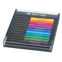 Faber-Castell Pitt Artist Pen Brush Zestaw 12 Sztuk Kolory Podstawowe Faber-Castell (267421 FC)
