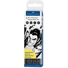 Faber-Castell Pisaki do rysowania mangi Pitt Artist, 4 szt. (167132 FC)