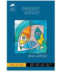 Happy Color Blok do malowania A4 10k biały