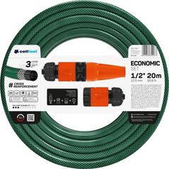 Cellfast Wąż ogrodowy Economic 1/2" 20m ze zraszaczem prostym 1/2" (10-100)