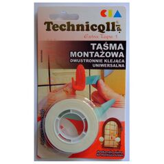 Technicqll Taśma dwustronna montażowa do listew biała 19mm x 1,5m