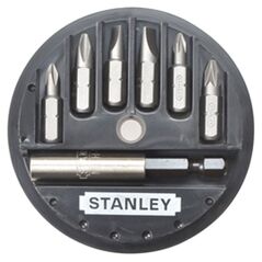 Stanley Zestaw końcówek 1/4" 2 płaskie 2Ph 2Pz + uchwyt 68-737