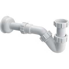 Syfon McAlpine rurowy 5/4" z wydłużonym odpływem biały (HC23)