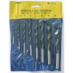Wiertło Mega do drewna kręte walcowe 7 4 5 3 6 10 8 9mm zestaw (26208)