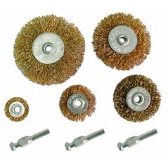 Mega Szczotki druciane trzpieniowe 5szt. 25-75mm + trzpienie 3szt. 32200