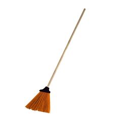 Mega Szczotka gospodarcza z drewnianym trzonem 120cm pomarańczowa - 32061