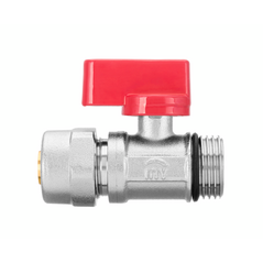 Invena Kurek kulowy MINI z dławikiem ze złączką pex GZ½" x 16mm x 2mm - ZK-57-C15
