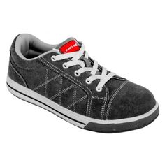Lahti Pro Półbuty zamszowe SB SRA 47 szaro-czerwone L3040747