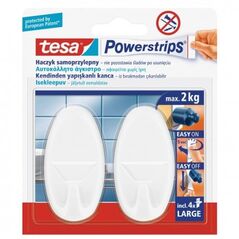 Tesa Haczyk samoprzylepny Powestrips 2 szt. okrągły duży biały (58013-00054-01)