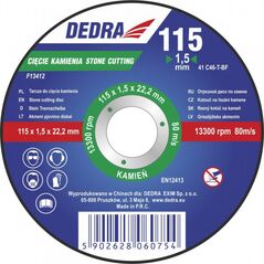 Dedra Tarcza 115x1,5x22,2mm do cięcia kamienia - F13412